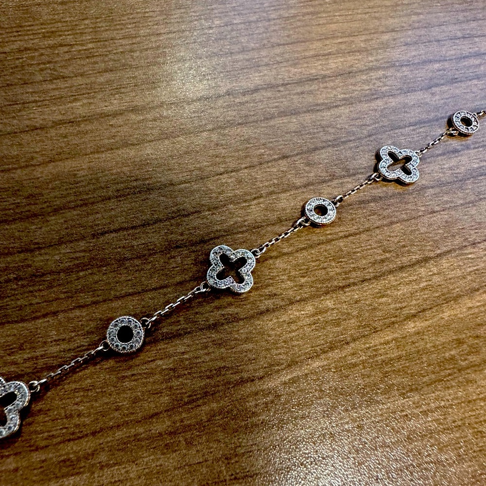 Suzy Levian Silver CZ Stackable Bracelet